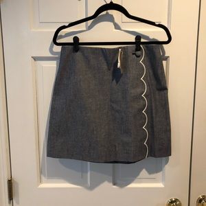 J Crew chambray mini skirt